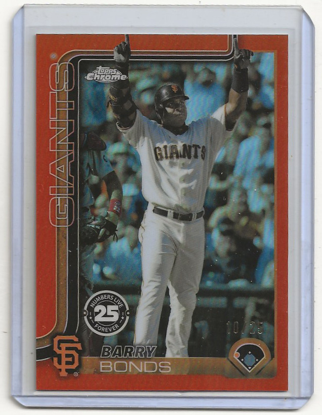 2025 Topps Chrome Barry Bonds Orange Refractor /25 Numbers Live Forever #NLF-1