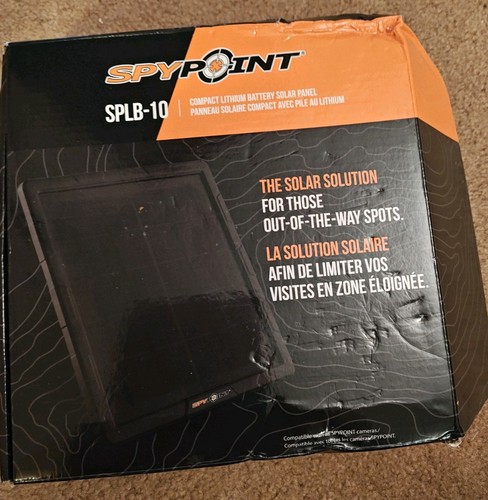Spypoint SPLB-10 Compact Solar Panel with Heavy-Duty Mounting Arm (Black)