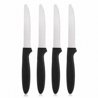 4X Steakmesser Set Edelstahl Extra Scharf Wellenschliff Brotmesser KüChenmesser