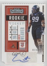 2020 Panini Contenders Rookie Ticket Stub 3/61 Curtis Weaver #198 Auto 0nr3