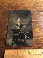 Antique Tintype Victorian Girl Child Civil War Era Photo Photograph