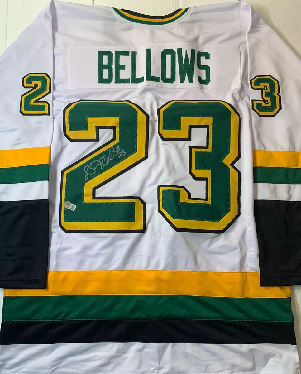Brian Bellows Signed Minnesota North Stars Pro Style Custom Jersey Beckett COA