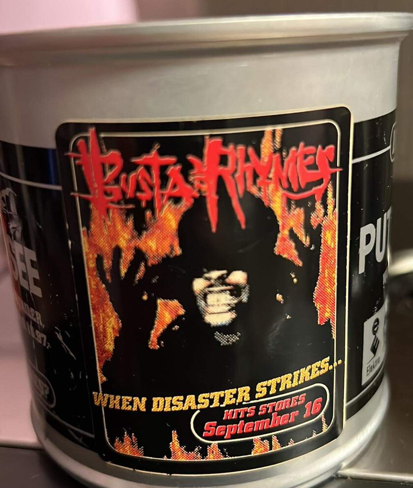 FILA T shirt BUSTA RHYMES When Disaster Strikes USA PROMO PUÒ SIGILLATA anni 90 RARA HIP HOP