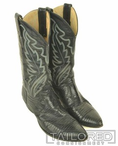 solid black cowboy boots