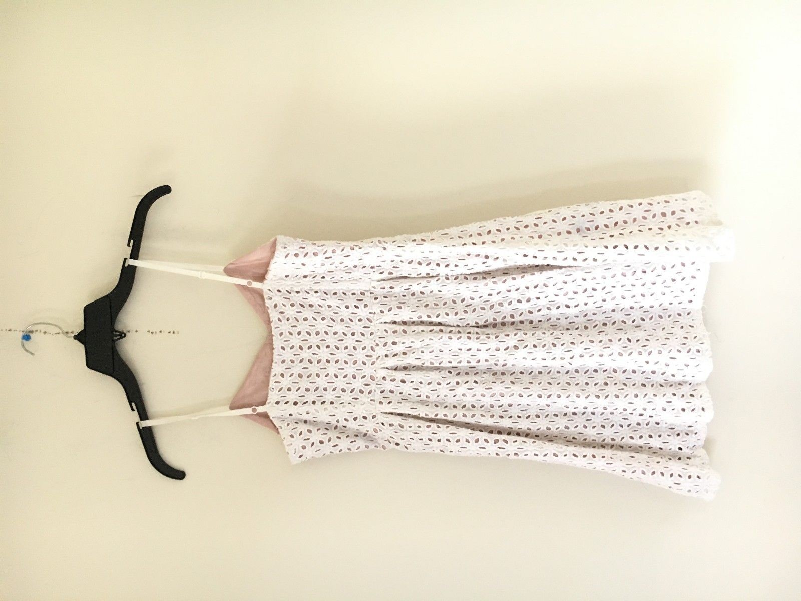 Pins Needles Size 4 Ivory Beige Textured Sleeveless Lace Dress Women