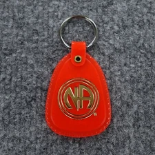 Narcotics Anonymous Key Tag Orange 30 Day Clean Time Recovery NA Keytag Keychain