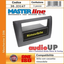 MASCHERINA AUTORADIO 1 DIN FIAT STILO CASSETTO RIMOVIBILE. COLORE ANTRACITE