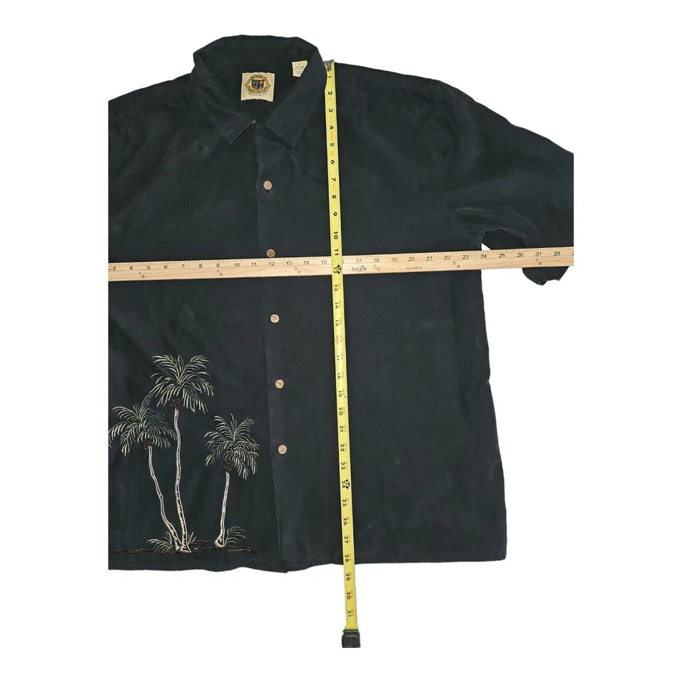 Camisa Pusser's Indias Occidentales Grande Para Hombre Manga Corta Seda/Algodón Vacaciones Hawaii Foto 3 de 4