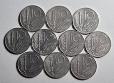 10 Lire 1952 - Lotto 10 Monete Repubblica Italiana - Spiga Spighe Aratro [BB-]