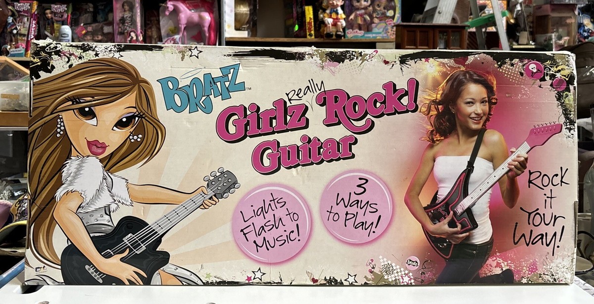 Bratz Neon Pop Divaz Girlz Really Rule Light Up Toy Guitar MGA