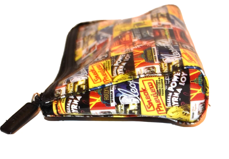 Relic Brand Vintage Movie Marques Zip Top Plastic Black Faux Leather Clutch Bag - Image 3 of 4