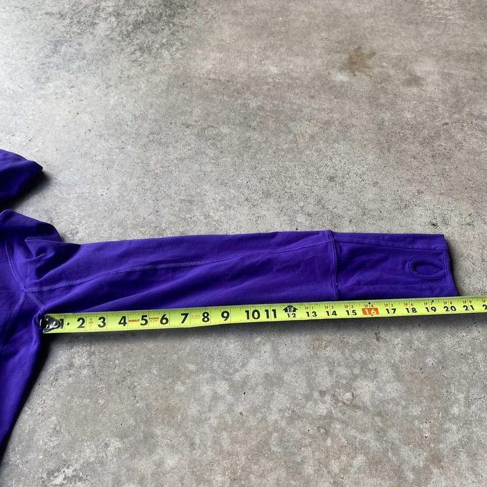 Lululemon full zip jacket purple size 4 W/thumb holes Define Scuba eBay