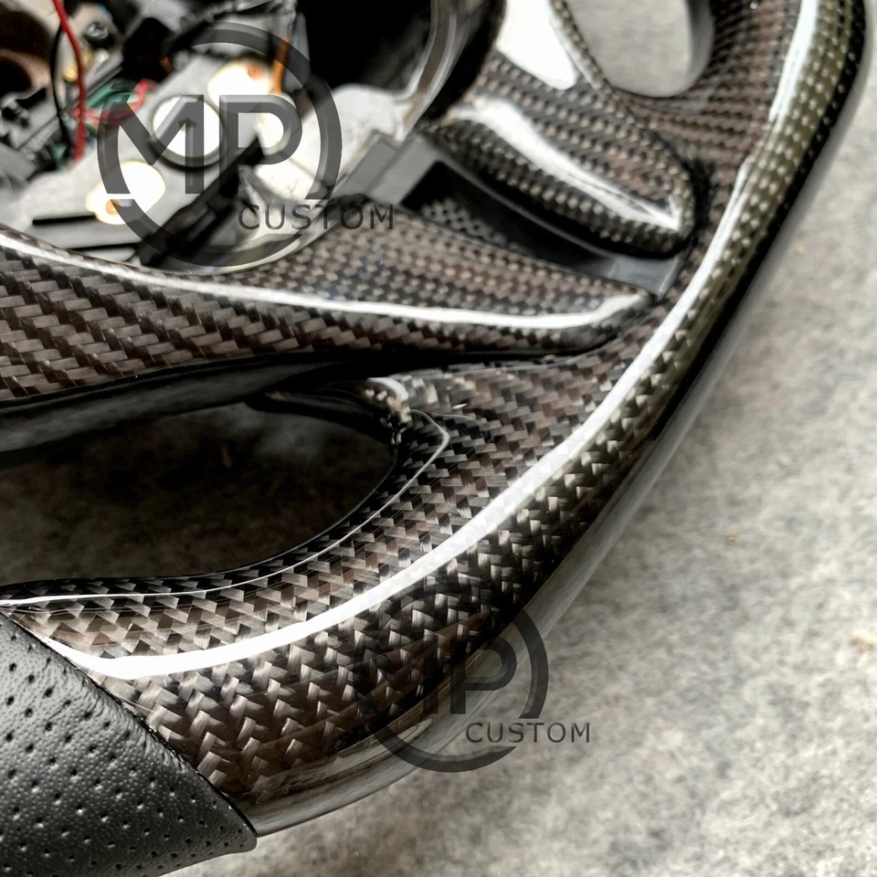 Volante de fibra de carbono personalizado para Honda 8ª generación Accord Coupe V6 2008-2012 Foto 2 de 4