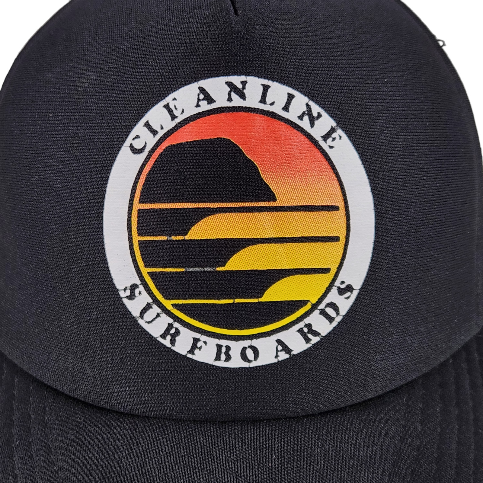 Cleanline Surfboards Snapback Hat Black Mesh Adju… - image 2