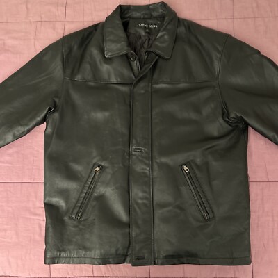 Sergio Benini Shell Genuine Leather, Black Jacket/Coat 2XL