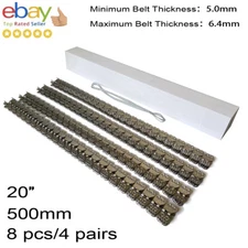 4 pairs 20" Mining Conveyor Belt Lacing Spike Buckle Staple Belt Lacing Fastener
