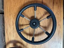 SeaStar SW56811P Steering Wheel Talon 14" SS 6 Spoke Black Teleflex Marine New