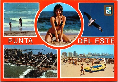Punta Del Este Postcard Bikini Beach Girl Posted city beach