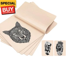 5 Pcs Blank Tattoo Skin Practice, Fake Skin Double Sides 8x6in Tattooing Microbl