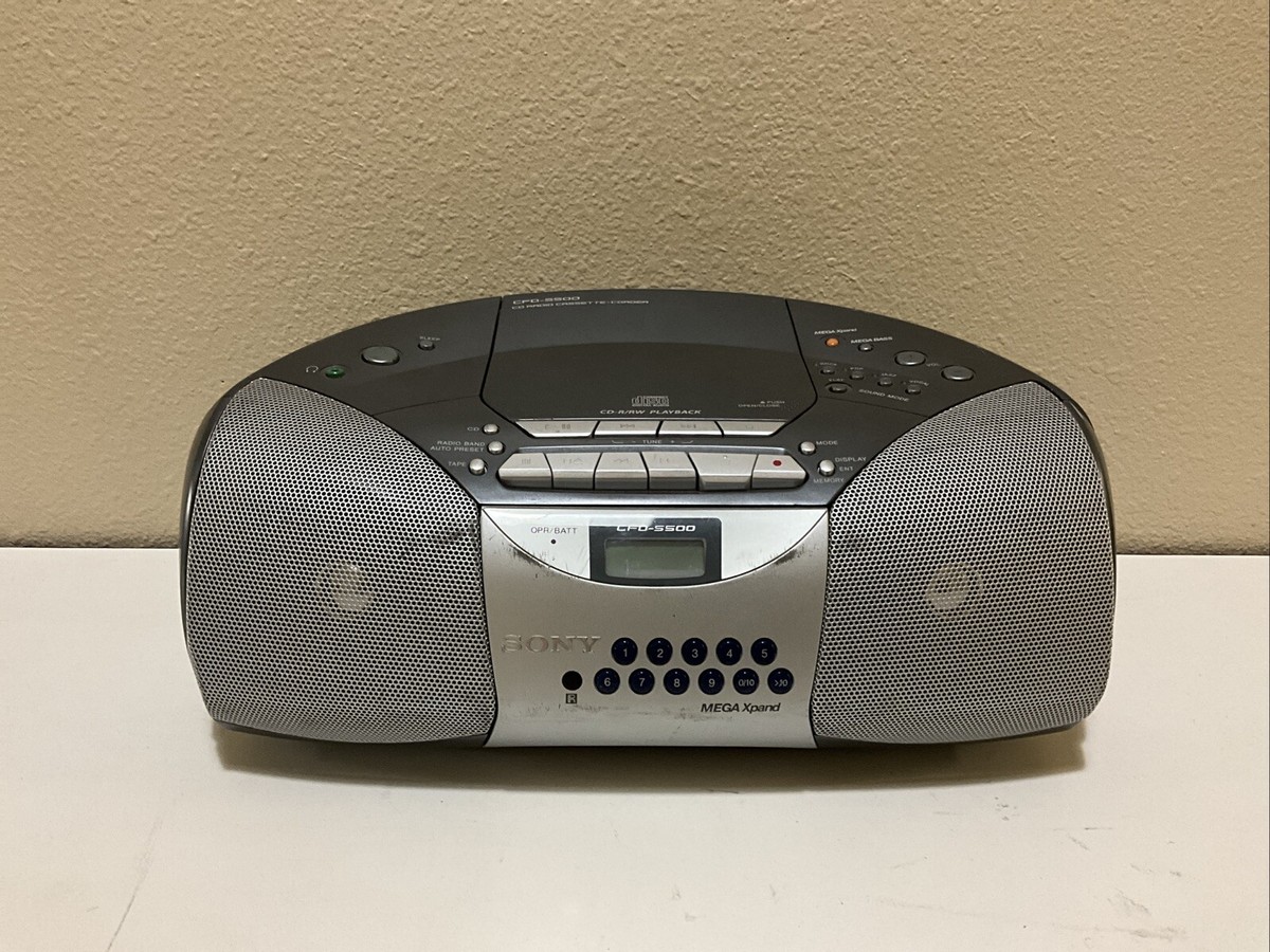 Sony CFD-S500 CD R/RW Radio Cassette Recorder Portable Stereo NO