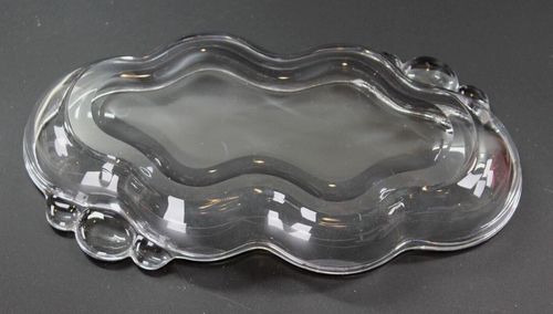 Vintage Clear Glass Freeform Candy/Relish Dish 8.5" L x 4.25" W x 1.5" T - Picture 5 of 5