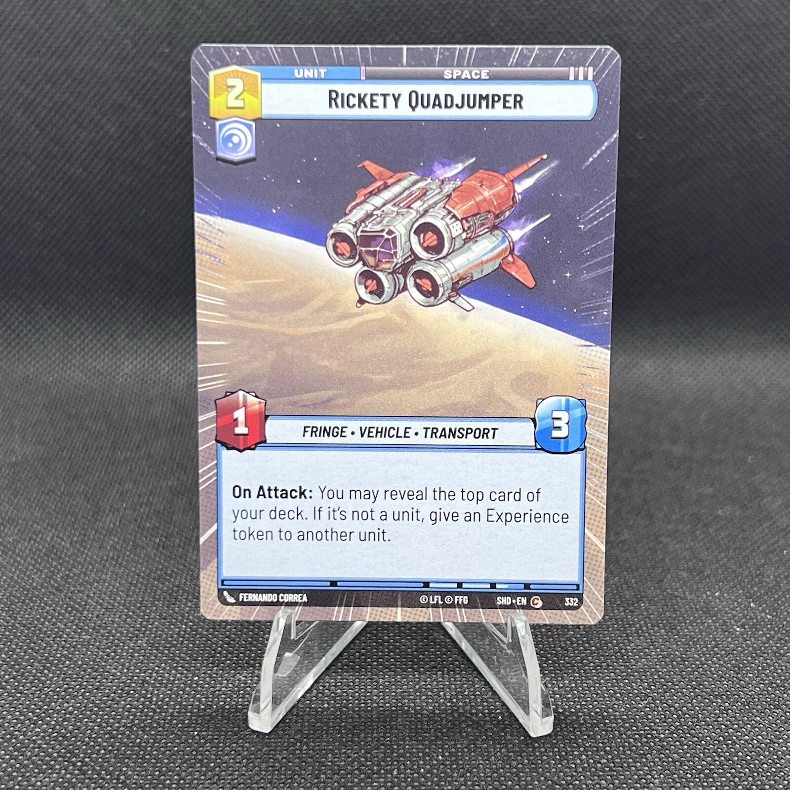 Rickety Quadjumper #332 Hyperspace Star Wars Unlimited Shadows Of The Galaxy SHD