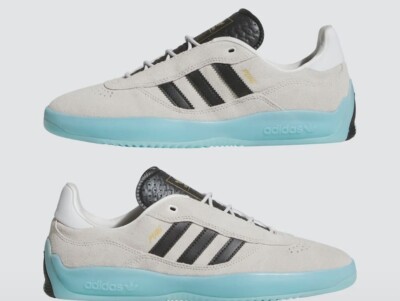 Adidas Originals Puig Suede Crystal White/Light Aqua men's