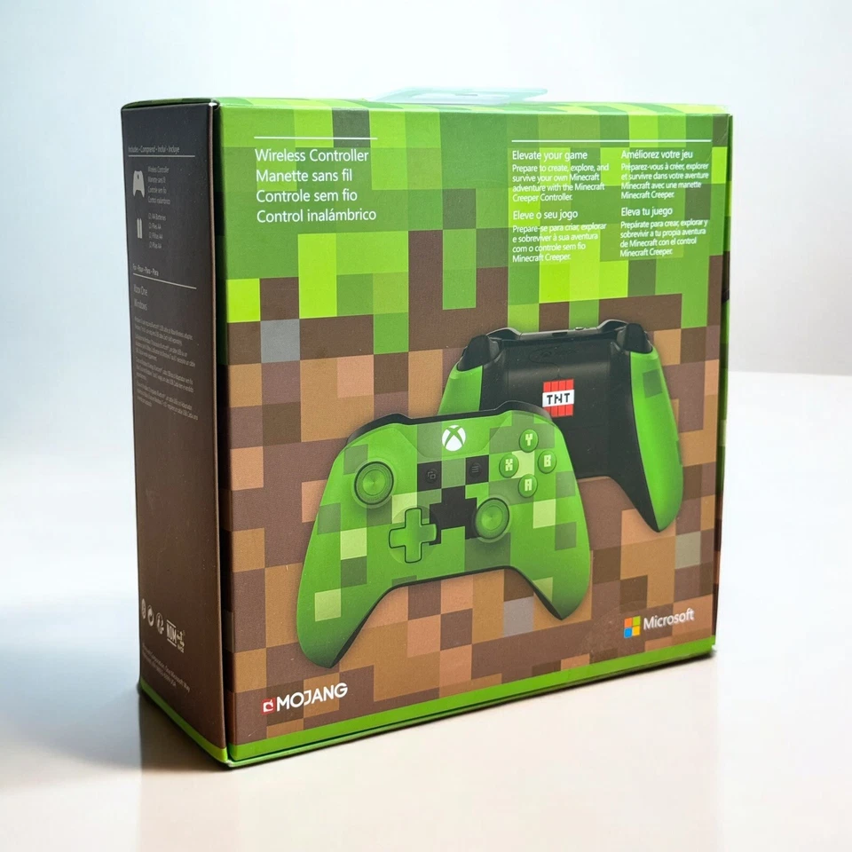 Mando Inalámbrico Xbox - Minecraft Creeper Verde Edición Limitada Foto 2 de 4