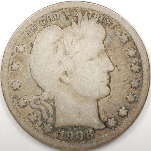 1908-S Barber Quarter — photo from another recent sale