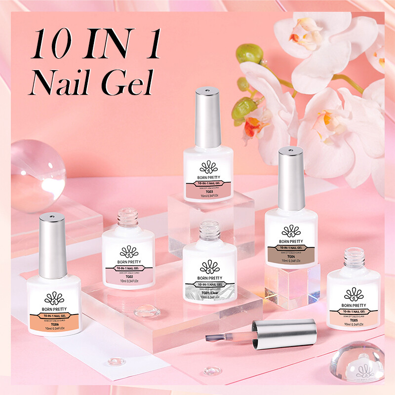 BI.PI Nails Nagellack Semi-permanent – 10 Ml, Hochpigmentiert, Schnell Trocknend Unter Lampe, In Dark Nude