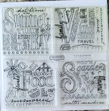 Close To My Heart Summertime Clear Acrylic Stamp Set D1218