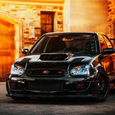 FIT 2004-2005 SUBARU IMPREZA WRX STI BLK FOG LIGHT LAMP BEZEL BUMPER COVER TRIM