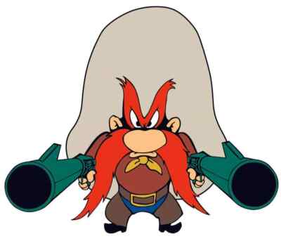 Fan Emblems Decalcomania Per Auto Yosemite Sam - Logo Classico A Cupola Automobilistico