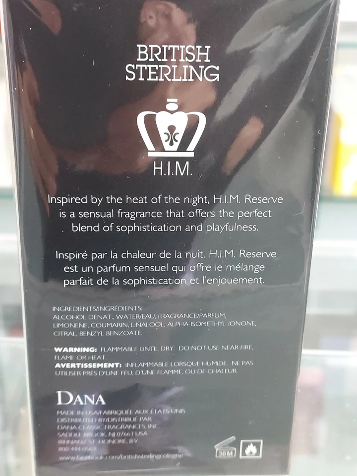 British Sterling H.I.M. Reserve Eau de Toilette Spray 3,8 fl oz/112 ml Foto 2 de 3