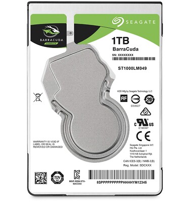Seagate 1TB ST1000LM049 Internal 7200RPM 2.5'' SATA3 Hard Drive