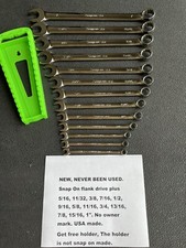 Snap-on Tools Combination Wrench Set Sae Flank Drive Plus Standard 516 - 1 New