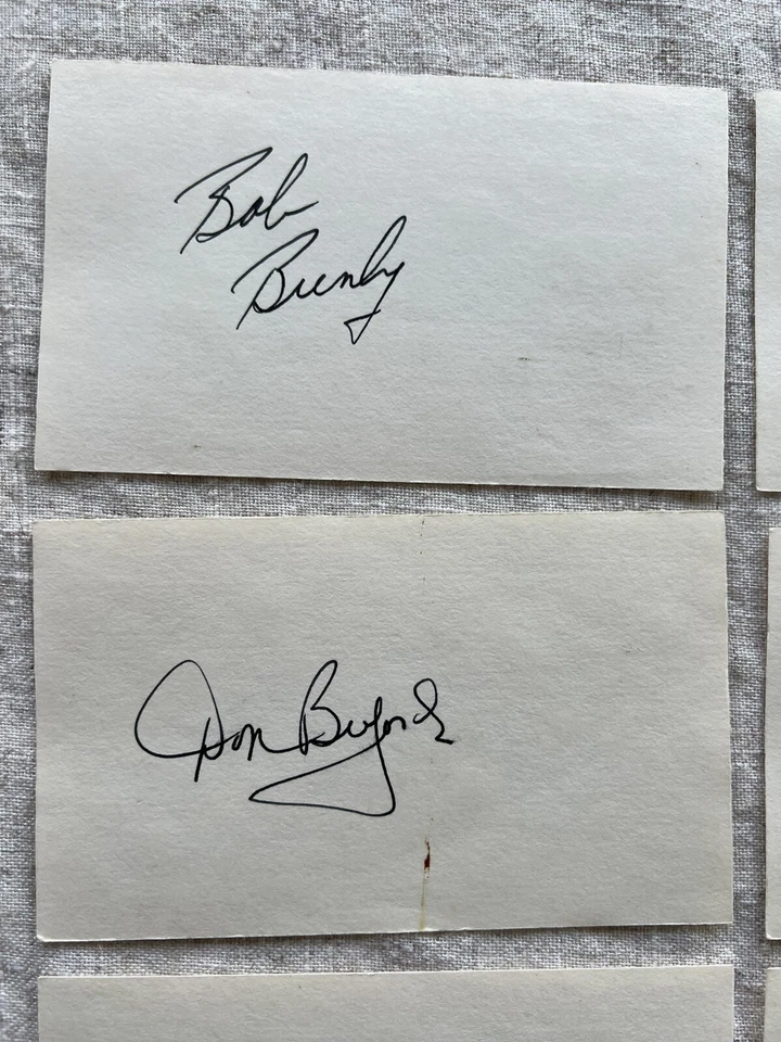 Lote de 28 tarjetas indexadas firmadas autografiadas 1981-82 de los Gigantes de San Francisco Foto 3 de 4