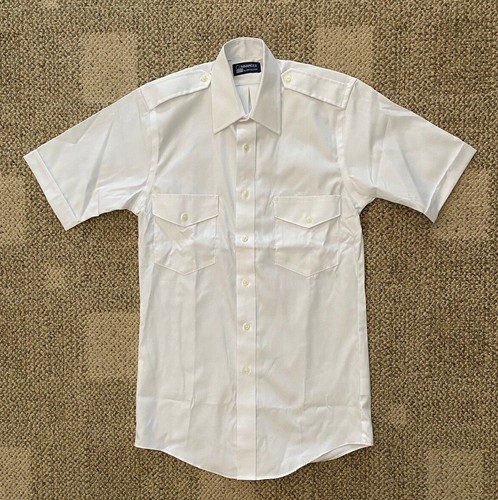 Mens Short Sleeve Commander Dress Shirt 