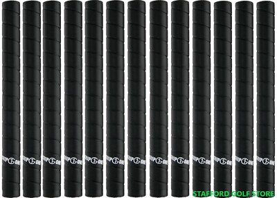 Grip One G1 Design Non-Taper Wrap Golf Grips 13 Standard Core 60 Round Black
