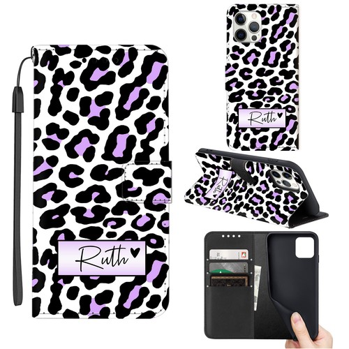 Funda tipo billetera de cuero personalizada abatible para iPhone 16 Pro Max 14 13 12 15 11 - Imagen 11 de 105