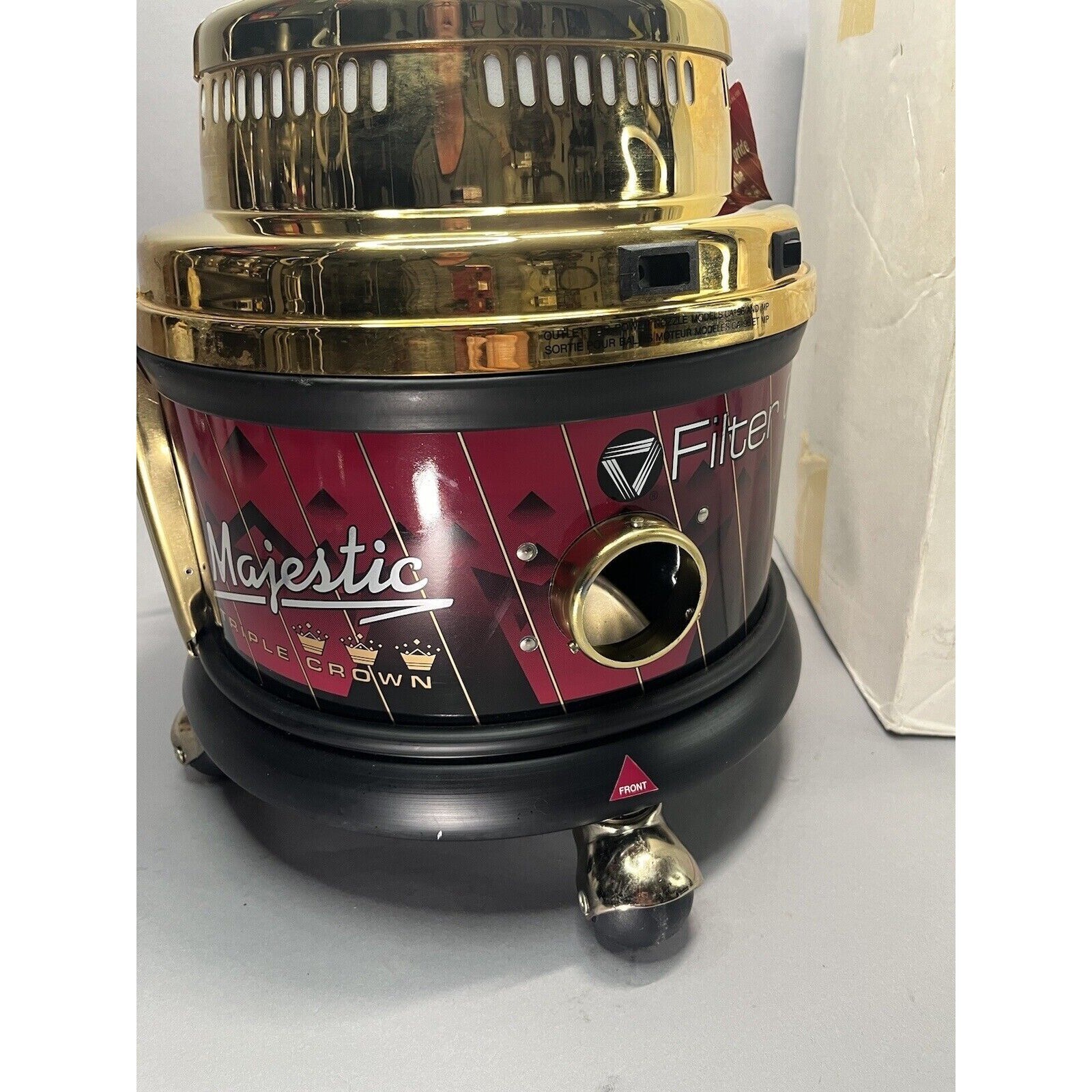 Gold Limited Edition Filter Queen Majestic Triple Crown Canister Vacuum