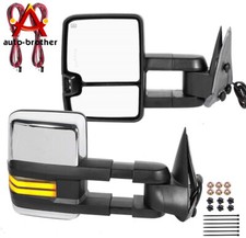 Chrome Power Heated W Dynamic Signal Tow Mirrors For Chevy Silverado Gmc Sierra Chrome Power Heated W Dynamic Signal Tow Mirrors For Chevy Silverado Gmc Sierra