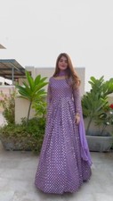 BEAUTIFUL HEAVY GEORGETTE ANARKALI GOWN WITH DUPATTA FOR WEDDING  PARTY