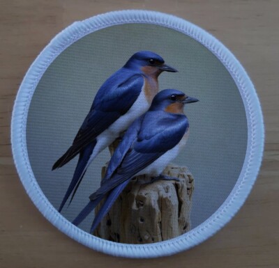 Paar Schwalben Schwalbe Vogel 3'' Zoll Aufbügeln oder Aufnähen Patch Abzeichen