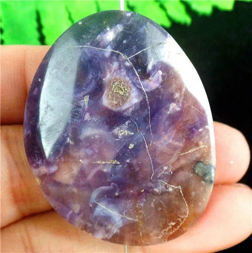 40x31x7mm Natural Purple Sugilite Freeform Horizontal Holes Pendant AD68017