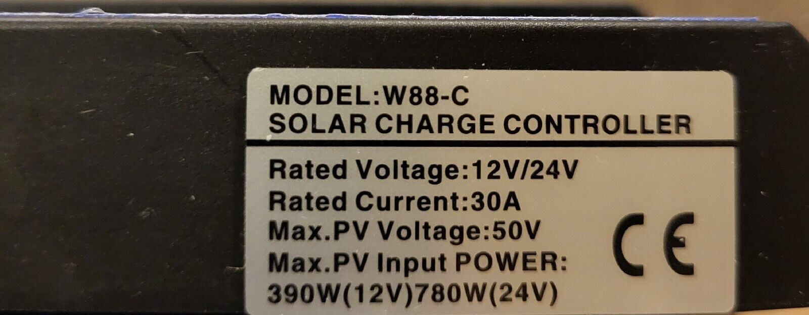 Solar Charge Controller Model W88-C 12V/24V 30A New - USA Seller