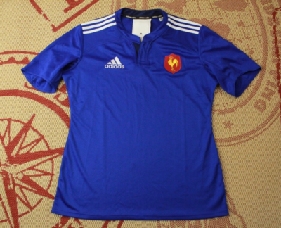 Maillot De Rugby D'Entrainement Du XV De France Saison Porté 2014/2015 T 4/M