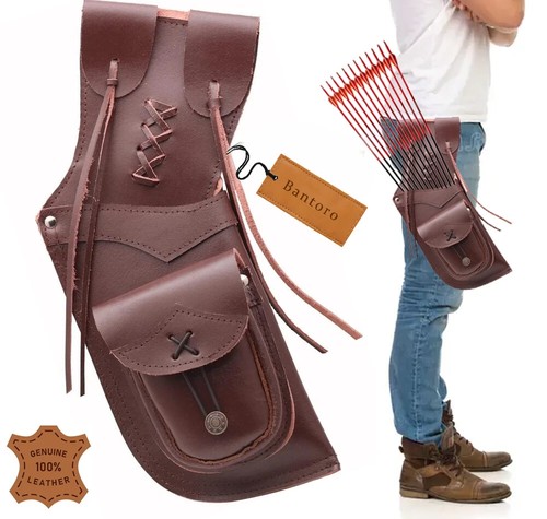 Flechas Aljaba Cintura Tradicional Arco Lateral Buck Trail Tiro con Arco Campo Caza Carcaj - Imagen 5 de 6