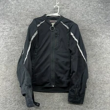BMW Motorrad Air Shell Jacket Mens L Black White Motorcycle Protective Coat