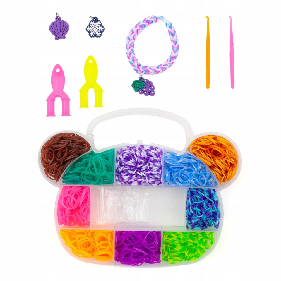 DIY Loom TEDDYBÄR Gummibänder Bänder Starter Set Armbänder Loops Zubehör Kit - Bild 2 von 4